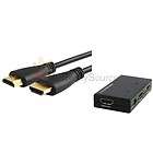 HDMI amplifier splitter 1x2+3Ft HDMI Cable 1080p For HDTV PS3