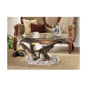  American Bald Eagle Sculptural Statue Cocktail Table 