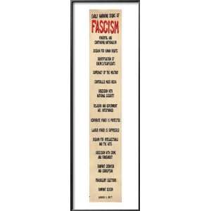  Early Warning Signs Of Fascism Lamina Framed Poster Print 