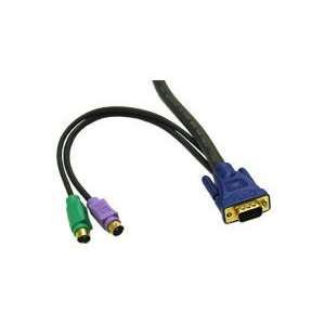 To Go 6ft Ultima 3 In 1 VGA M/M KVM Cable Color Coded Connectors Easy 