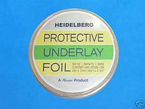 Underlay Protective Foils Heidelberg parts equipment  