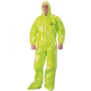   Tk Coveralls With Hood,Attached Boots,Elastic Wrists/Face   3X Large