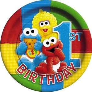  Sesame Street 1st Birthday 9 Dinner Plates (8 count 