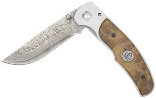   C244305 8 inch Damascus Stainless Folding Knife 015286424433  