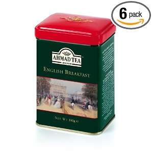 Ahmad Tea English Breakfast Tea, 3.5 Ounce Tins (Pack of 6)  