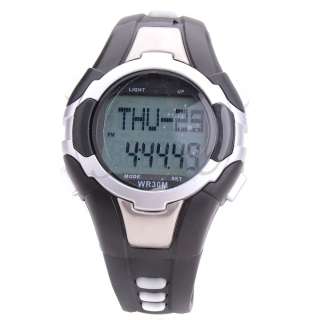 New Heart Rate Monitor Pedometer Waterproof Digital Wrist Watch Rubber 