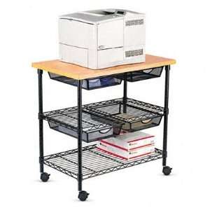  Mobile Copier/Fax Machine Stand with Wire Shelving Office 