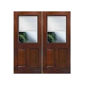 Exterior Door Blinds Between Glass Fiberglass Half Lite Pair (Single 
