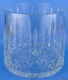 Clear Crystal Glass Ice Bucket Criss Cross Vertical**  