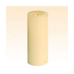   Unscented Round Cream Flameless Candle With Auto Timer