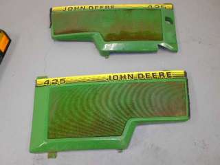 John Deere JD 425 455 455 Hood Side Covers Grill Lawn Tractor Parts No 