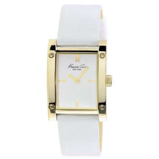WOMENS KENNETH COLE WHITE LEATHER CASUAL WATCH KC2591 020571072374 
