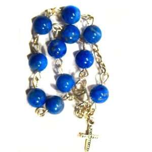  Lapis Gemstone Child Rosary Bracelet Jewelry