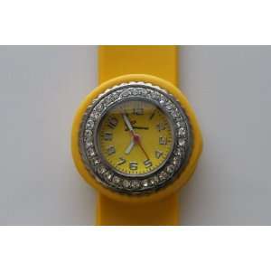  New Geneva Yellow Slap SMALL FACE Silicone Jelly Watch 