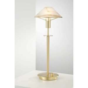   Brushed Brass Alabaster Brown Glass Desk Lamp