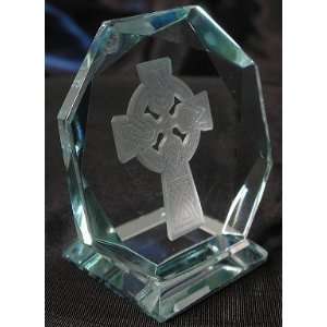  Celtic Cross Glass Desk Ornament