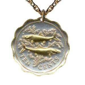 com Gorgeous 2 Toned 24k Gold on Sterling Silver World Coin Necklace 