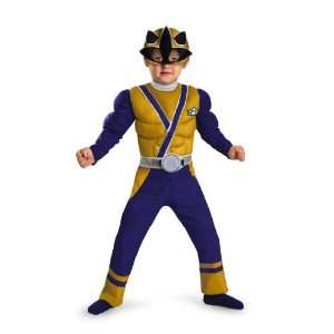  Power Rangers Samurai Gold Ranger Toddler Boys Muscle Costume 