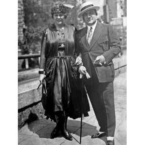 Enrico Caruso and His Wife, Dorothy Park Benjamin, Take a Walk on 