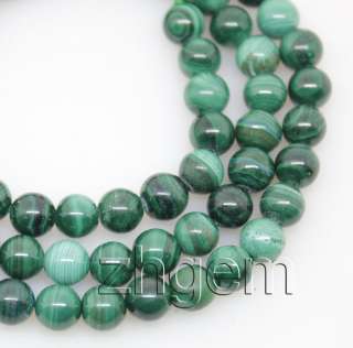 6mm natural malachite round beads gem 15long  