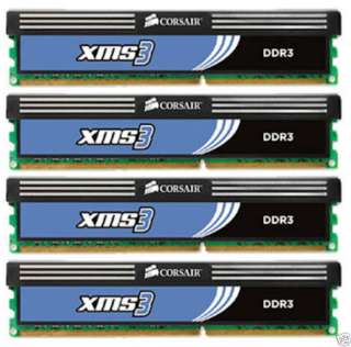 Corsair 16GB RAM XMS3 (4 X 4GB) DDR3 1333 PC 10666 Memory 843591011853 