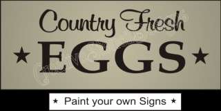 New Stencil #95A ~ Country Fresh Eggs with stars   paint your own 
