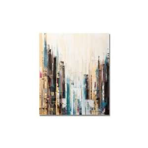 Graham & Brown Handpainted City Abstract Printed Canvas Art   28 X 24 