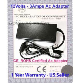   ac adapter with 1 year warranty this adapter work for lcd monitors tvs
