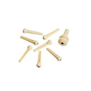 Planet Waves Injected Molded Bridge Pins with End Pin, Set of 7, Ivory 