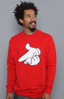  Crooks and Castles The Air Guns Crewneck Sweatshirt in Red 