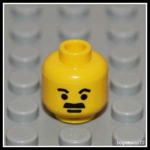Lego Star Wars x1 Yellow Male Head Moustache ★ City Police Rebel 