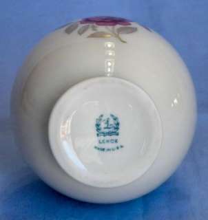 Vtg Lenox Fine China Rhodora Bud Vase Old Green Mark  