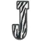 ZEBRA PRINT LETTER Embroidere​d Iron on Patch