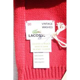 Lacoste Red Scarf $75 BNWT Tired if Fakes?? This one is 100% Authentic 