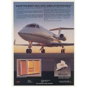 1982 ADI System 10 Plus Gulfstream III Simulator Print Ad (Memorabilia 