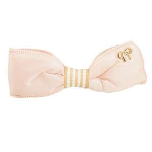  Lady Headwear Pale Pink Nylon Sponge Bowknot Hair Clip 