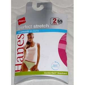  Hanes Perfect Stretch Womens Hi Cuts 2 Pairs Size 8/9 L 