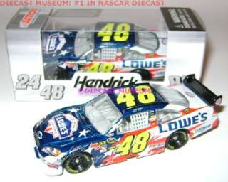 JIMMIE JOHNSON #48 HORORING SOLDIERS LOWES 2010 DIECAST  