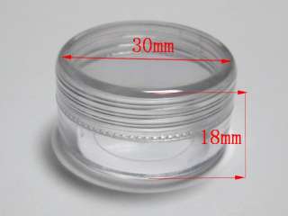 12 Clear Beads Rhinestones Storage Case Box Container 30X18mm  