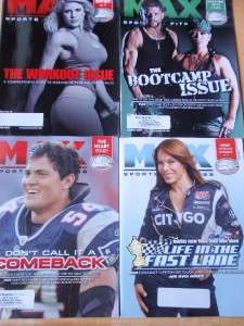 Lot (4) MAX SPORTS & FITNESS muscle exercise magazines  