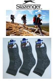Slazenger Mens Hiking Quick dry Socks(Gray 3Pairs)  