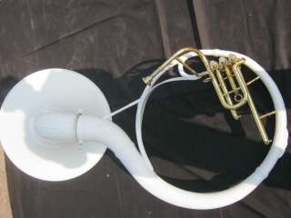 22 VALVE SOUSAPHONE SNOW WHITE CLOUR UNIQUE BRANDMADE OF PURE BRASSW 