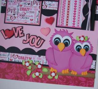 Owl Love Valentine Wedding Premade Pages Paper Piecing TBDL  