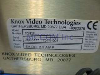 This auction is for a Know Video Technologies SDI 8x8 Video Switcher 