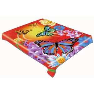  Butterfly 808 Red Mink Style Queen Blanket