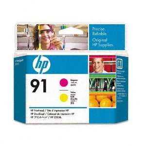 com NEW   HP 91 MAGENTA AND YELLOW PRINTHEAD WORKS WITH HP DESIGNJET 