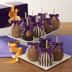 Gift Collection of 12 Petite Chocolate and Caramel Gourmet Apples