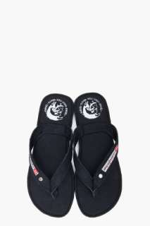 Diesel Black Seaside Flip Flops for men  