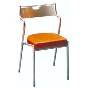   Side Chair Metal Finish Stainless, Fabric Naya 040