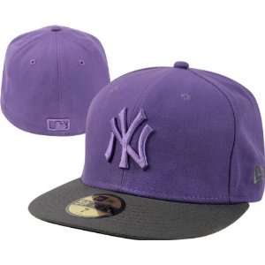 New York Yankees Fitted Hat New Era 59FIFTY Purple/Graphite Poptonal 